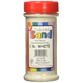 Hygloss Products Colored Play Sand - Assorted Colorful Craft Art Bucket O' Sand, White, 1 lb