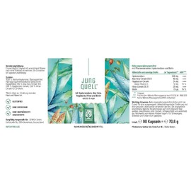 NATURTREU® Hyaluronic Complex with 500 mg Hyaluronic Acid, High Dose, Aloe Vera, Biotin & Vitamin C - 90 Capsules for Skin and Joints - Natural and Vegan