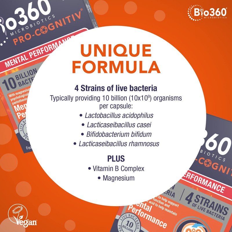 Natures Aid Bio360 Pro-Cognitiv (10 Billion Bacteria), from Natures Aid,