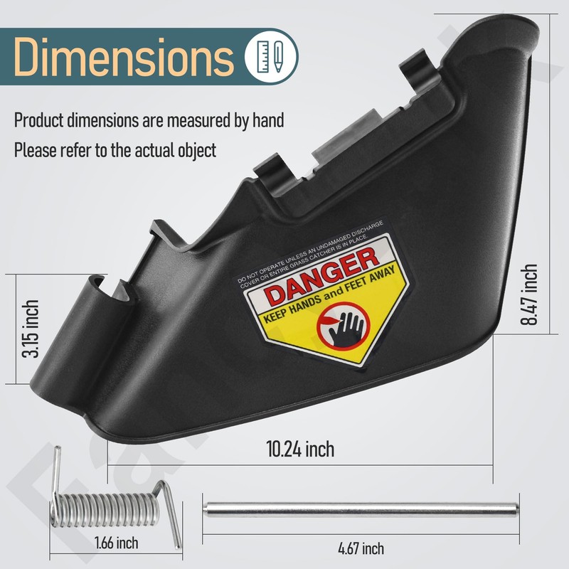 Side Discharge Chute Compatible with S-napper 21" Lawn mower, Fits