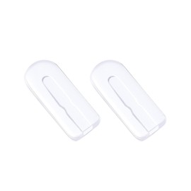 DROGO 12 Pairs Silicone Eyeglass Nose Pads, 12mm Clear Rectangle Replacement Nose Pieces, Anti-Slip Plug-in Nose Pads