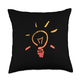 Light bulb vintage lamp retro lightbulb smart electrician Throw Pillow