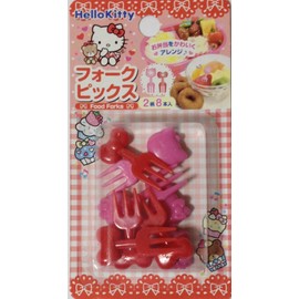 サンリオ ハローキティ フード フルーツ カクテル フォーク ピック 2柄 8Pics お弁当 パーティー (フォーク)