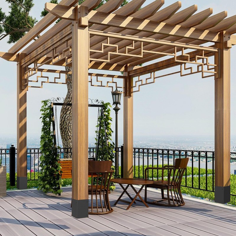 Aglehome Adjustable Post Protector, 304 Stainless Steel Mailbox Post Protector,