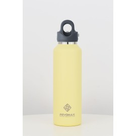 REVOMAX Carbonated Vacuum Insulated Bottle, 20 oz (592 ml), 18 Hours, Cold for 36 Hours (Butter Yellow)