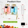 Lallisa 2 Pcs 2 Gallon Glass Drink Dispenser with Stand