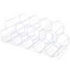 NAT & Jules Honeycomb White Iron Metal Tabletop Wine Rack,