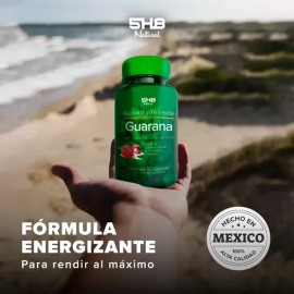 5h8 Suplemento De Guaraná 90 Cápsulas 450mg Té Verde Cafeína Sabor Sin sabor                                                                          