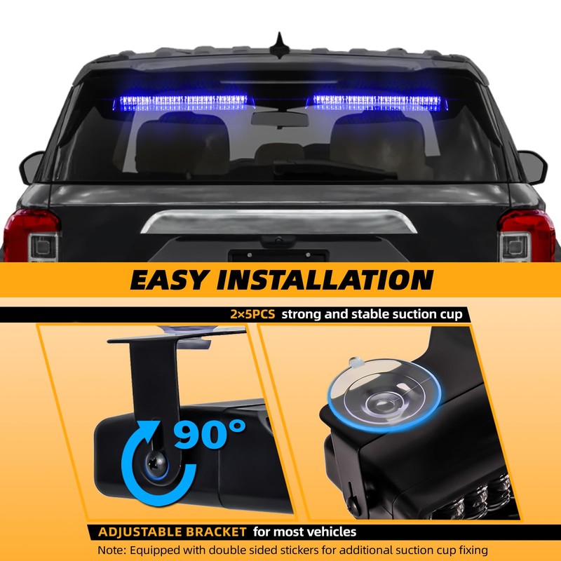 ELECHOI Blue 2 in 1 Police Emergency Dash Strobe Light