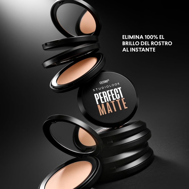 Cyzone – Polvos Compactos Perfect Matte 8 g Alta Cobertura,