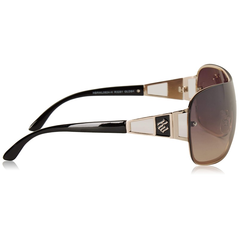 Rocawear Women's R3281 Gldbk Non-Polarized Iridium Shield Sunglasses, Gold Black,