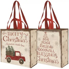 PBK Market Tote~Merry Christmas memories made here~love~fait