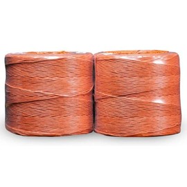 Generic Bridon Black Gold Orange Hay Baling Twine, 170 pound knot strength and 20,000 foot length, 2 10,000 foot Spools, Crop Baling, Christmas tree wrap (Orange)