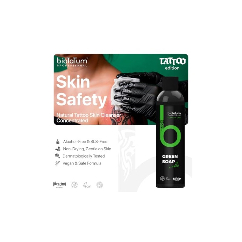 Tattoo Green Soap Concentrate - Professional Cleaner Foam - Cleansing