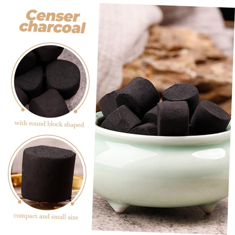 CORHAD 25pieces Slow Burning Charcoal Briquettes Hand Warmer Compact and