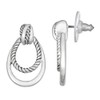 NAPIER silver post back stud earring with double door knocker