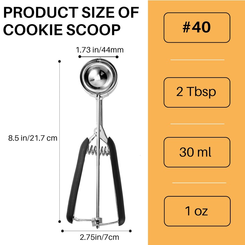 JUNADAEL J Medium Cookie Scoop, 2 Tablespoon Cookie Scoop for