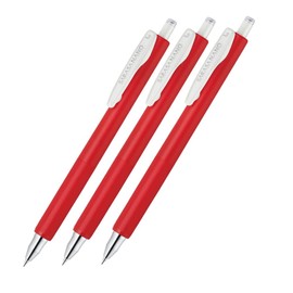 Zebra Sarasa Nano JJH72-R3-AZ Gel Ballpoint Pen, 0.01 inches (0.3 mm), Red, Set of 3