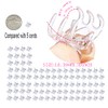 100pcs 1cm clear Mini Hair Claw Clips Plastic Claws Pins