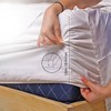 LINENWALAS 100% Cotton Percale White Double Size Fitted Sheet Only
