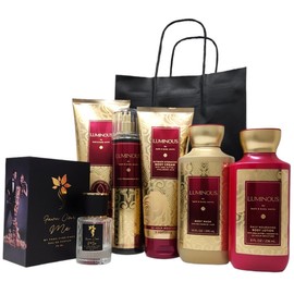 Bath and Body Care Luminous DELUXE Gift Set with Fawn Over Me Perfume and Gift Bag (Luminous DELUXE)