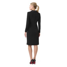 Adrianna Papell Women's Jersey Tuxedo Dress, Black