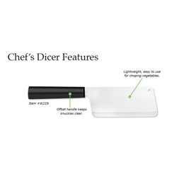 Rada Cutlery Chef’s Dicer Knife – Stainless Steel Blade and Black Steel Resin Handle, 9-1/2 Inches