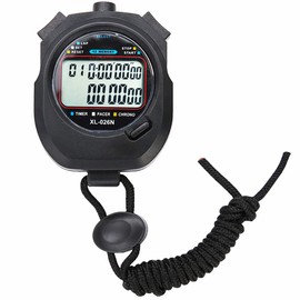 VOANZO Sport Stopwatch Timer 1/100 seconds Precision 60 Memories Large Display for Swimming Running Sports Training