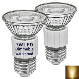 luckmax E27 LED warmweiß 3000K dimmbar Strahler,Hohe Helligkeit JDR 5W LED (entspricht 50-60W Halogenlampe),Glasreflektor,Wasserdicht,36° schmaler Abstrahlwinkel, 230V,Innenbereich Spotbeleuchtung