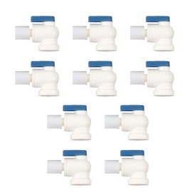 1/4" Tank Ball Valve For Reverse Osmosis and Water Purification Systems Pressurized Water Storage Tank valve 1/4" Female NPT x 1/4" OD tube Connect, Qty 10 pcs Compression Connect type
