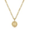 KissYan Initial Necklace for Women,14K Gold Plated Round Letter Pendant