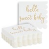 50 Pack 5x5 Inch White Scalloped Napkins with Gold Foil