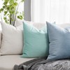 QUAFOO Light Blue Couch Velvet Throw Pillow Covers 22x22 inch