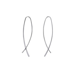 Elegant Design 925 Sterling Silver Hoop Earrings for Women Sterling Silver Hoop Earrings, Silver