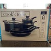 Cooks Tools Cook Tools 8 Piece Nonstick Cookware Set Black