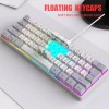 Snpurdiri 60% Wired Gaming Keyboard, RGB Backlit Mini Keyboard (Grey-White)