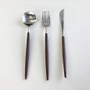 Cutipol GOA Brown Silver Dessert Fork G007B