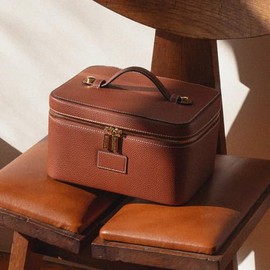 ETOILE - Estuche de cambiador - Elegante bolsa de maquillaje de viaje con divisores, Marrón Jengibre, Estuche de cambiador con cierre con práctico asa