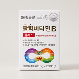 Chong Kun Dang 종근당 활력비타민B 플러스 8종 복합기능성 60정, 2개 / 종근당 활력비타민B 플러스 8종 복합기능성 60정, 2개