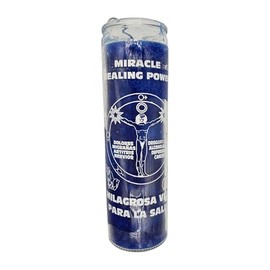 Generic Miracle Healing Blue 7 Day Ritual Glass Candle