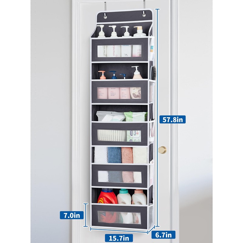 JARLINK Over The Door Organizer, 5 Shelf Door Hanging Organizer