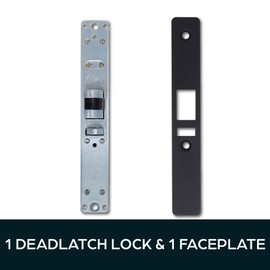 SUMMIT DOORWARE Mortise Deadlatch Lock | Adams Rite Style Door Lock Replacement Parts | Exterior Door Lock Set in Duronotic Finish - (31/32" Backset, LH)