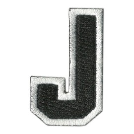 Tactical Letter Patches - Black/White - J