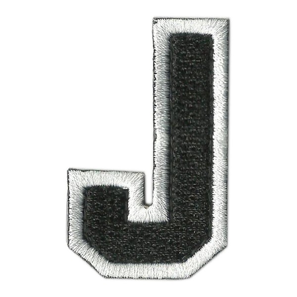 Tactical Letter Patches - Black/White - J