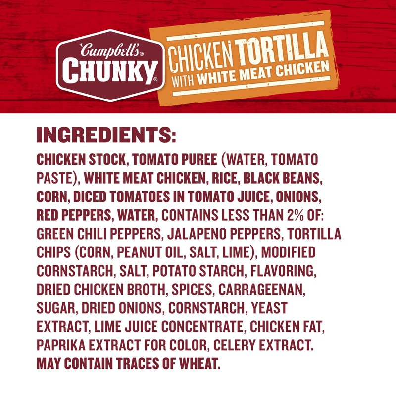 Campbell’s Chunky Soup, Chicken Tortilla With White Meat Chicken, 16.1