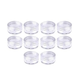 Cream Case, Divided Containers, Small Containers, Trinket Case, Plastic Case, Small Items, 0.2 fl oz (5 ml), Set of 10, Nail Storage Box, Storage Box for Small Items, Refillable Containers