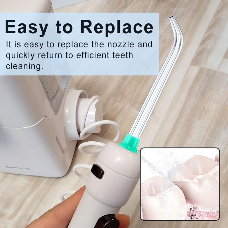 6 Pcs Flosser Tips Replacement Heads Compatible with Waterpik,Flosser Replacement