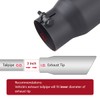 LCGP 3" Inlet Black Exhaust Tip,3" x 4" x 12"