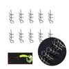 Pwshymi 100PCS/Bag Fishing Lure Spring Twist Lock Fishing Hook Centring