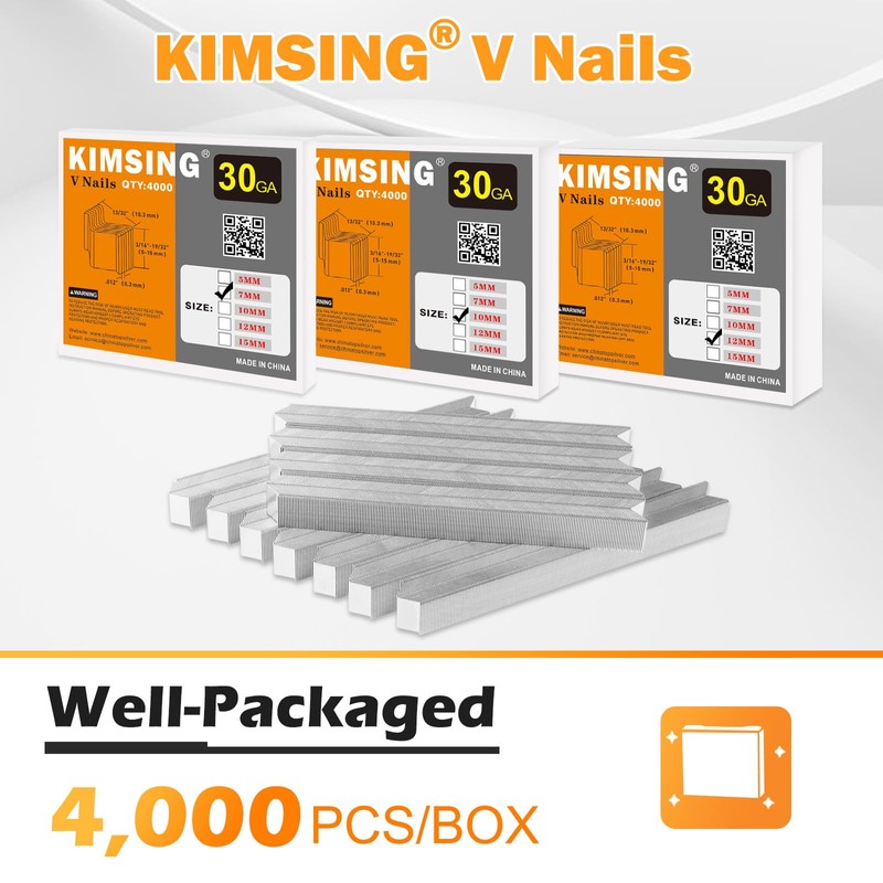 7MM V-Nails 30 Gauge 10.3mm Diameter 7mm Length UNI Hard